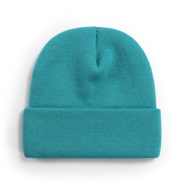 Stickad mössa enfärgad pullover mössa varm mössa
