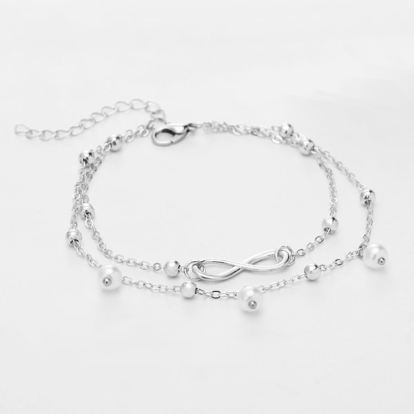 Infinity Anklet Fotkedja Strand Smycken Bohemian Anklet Lager Anklet Kvinna Smycken