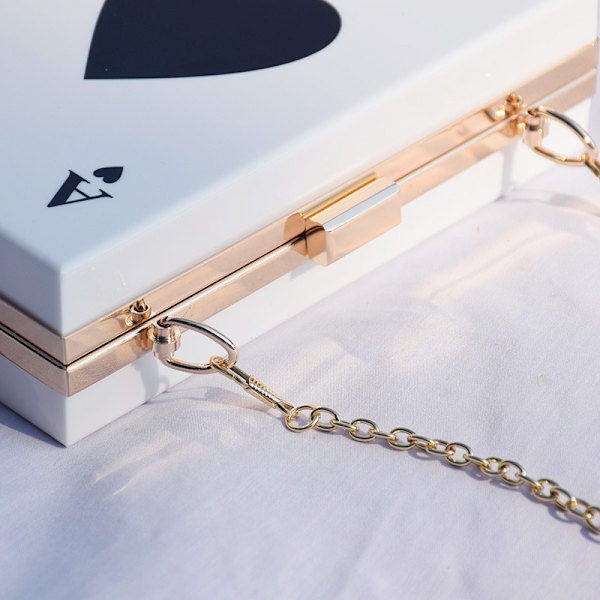 Kvällsklänning Handväska för Kvinnor Poker Form Clutch Box Handväska
