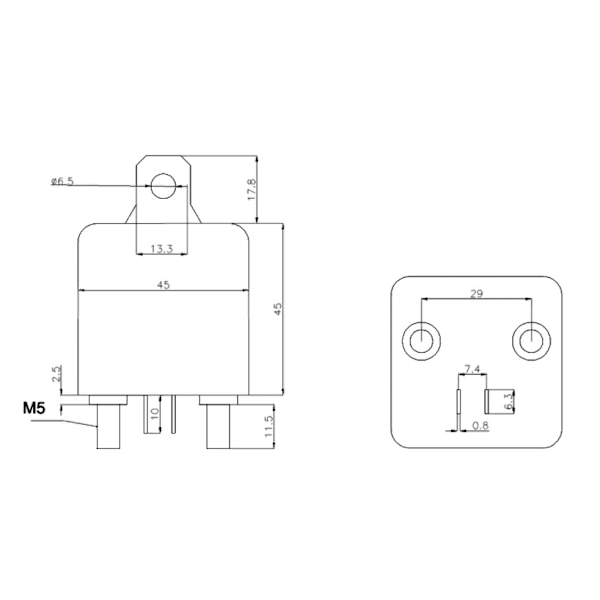 WM686 100A Normalt Öppen Kraftig Bilstartrelä för Bilbatterikontrollrelä På/Av RL/180 DC 12V