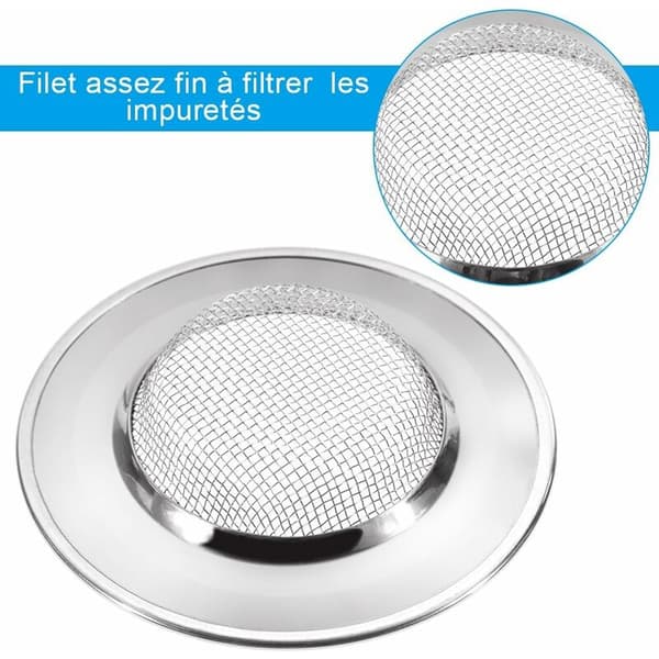 3 st diskhossil 7,7 cm rostfritt stål avloppssil, förhindra igensatt skräp för kök, badrum, badkar
