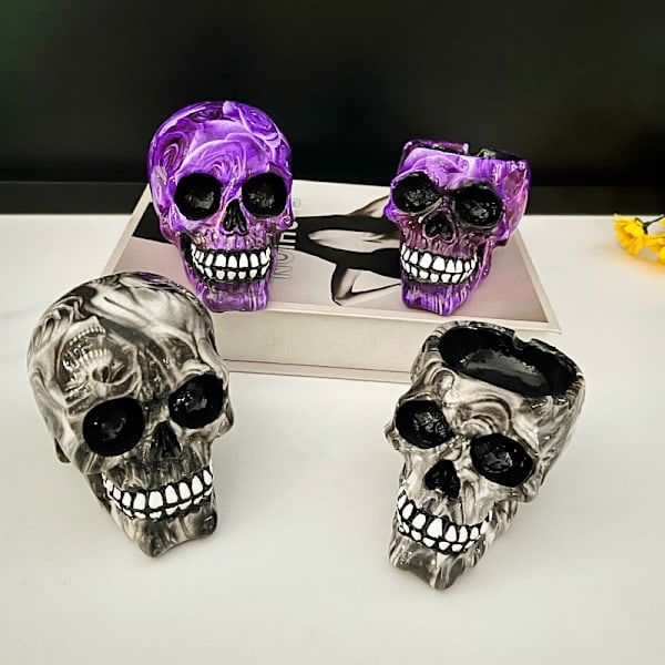 Ny Halloween-hartsaskkopp i marmor (askkopp)