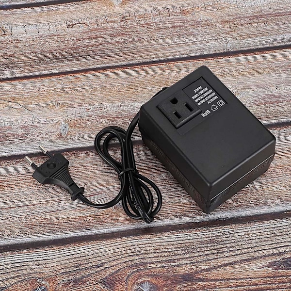 Pluggomvandlare, 300W Strömtransformator Spänningsomvandlare AC 220V till 110V Resepluggadapter för Bärbara datorer, Kameror (EU-kontakt)