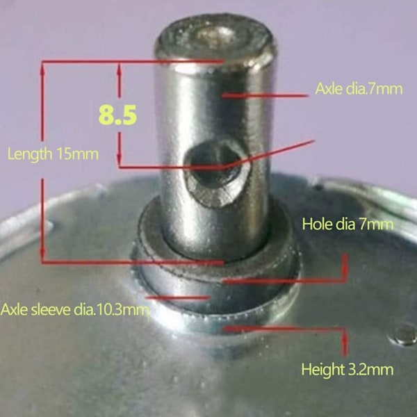 Sähköinen mikroaaltouunin synkronimoottori, sopii pöytämoottorin vaihtoon, pyöreä synkronimoottorin kääntöpöytä 4W CW/CCW 220-240V (8-10RPM)