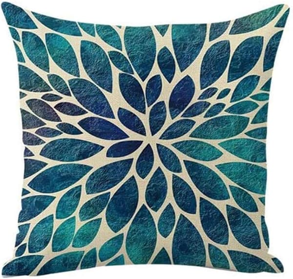 4 st bomulls- och linnefärg Moderna geometriska berg Dekorationsmönster Soffa Sovrum Hem Kuddfodral Dekoration 45x45cm