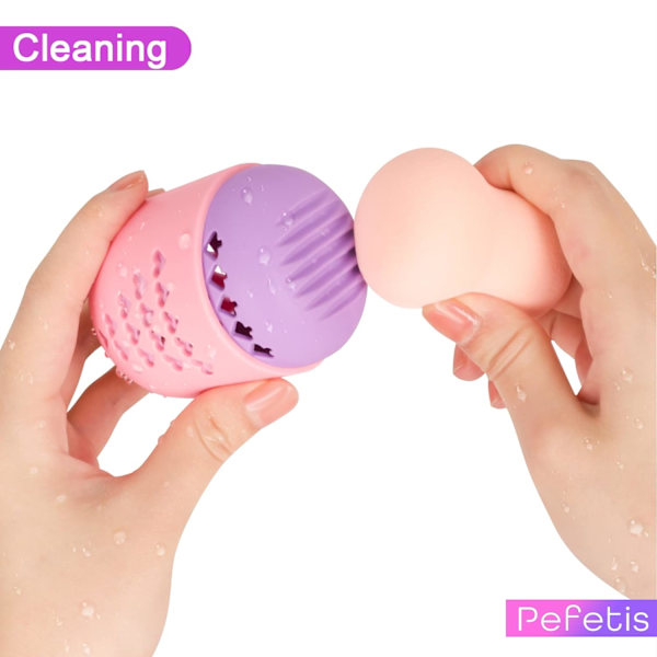 Meikkisieniteline, Silikoni Beauty Blender -kotelo Matkustukseen Pestävä ja Tuulettuva