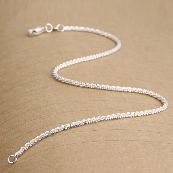 Anklets för kvinnor. Flat Mariner Anklet,  Cuban Chain, Figaro Chai
