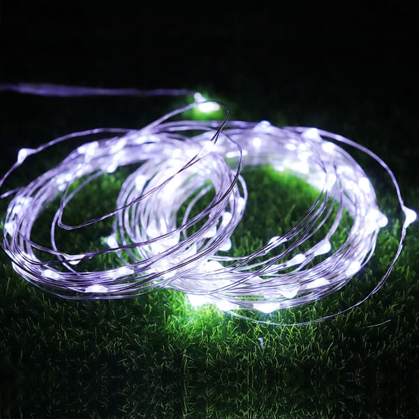 USB-slingljus 100led koppartråd silvertråd vattentät utomhusljus