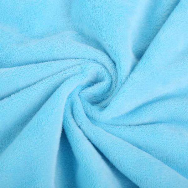 Super blød plysset tæppe til sofa, fluffy pelse tæppe, varmt og hyggeligt tæppe til vinter (80 x 120 cm, lyseblå)