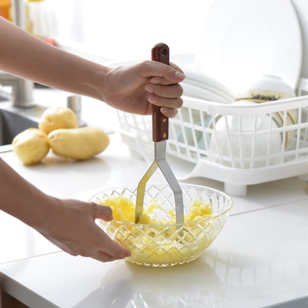 Stainless Steel Potato Masher, Hand Potato Smasher with Non-slip