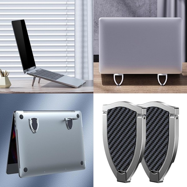 Pack Justerbart Laptopställ Kylfläns Osynlig Skrivbords Tangentbordshållare