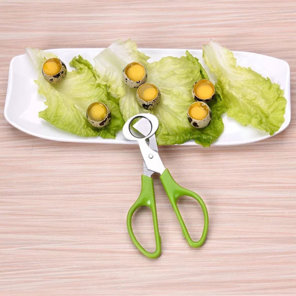 768200 Quail Egg Scissors, Stainless Steel, Green, 14 x 6 x 1 cm