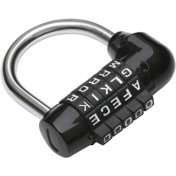 Sort Monogram hængelås til kufferter, makeup-tasker, gymnastikskabe, cykellåse - Nøglefri - Perfekt til Escape Room