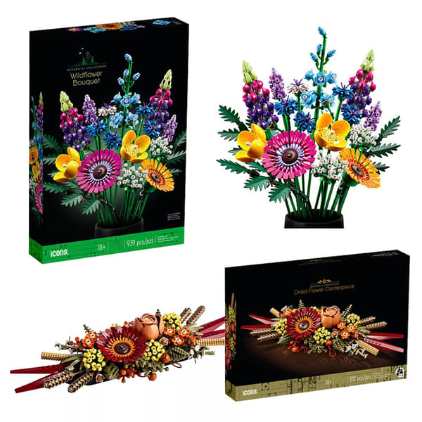 Ikon vildblomstbuket, kunstig valmueplante