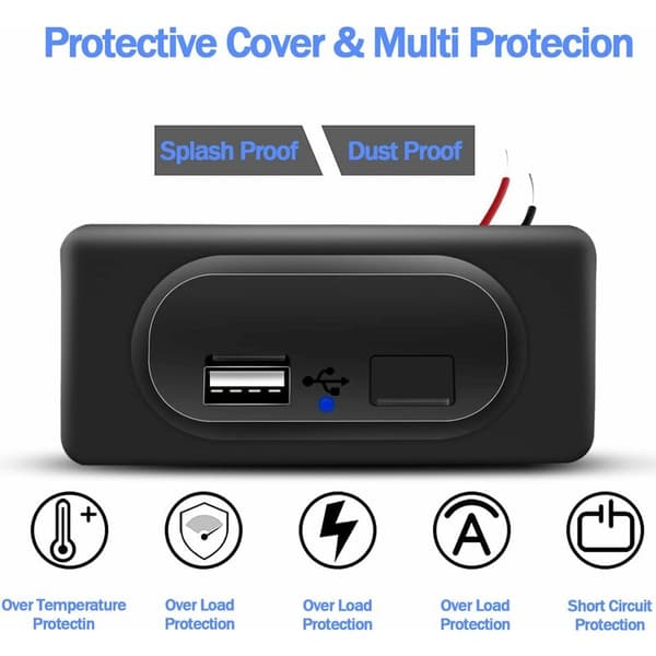 Dual USB-billaderuttak 12V/24V 3.1A USB-billaderpanel Wa