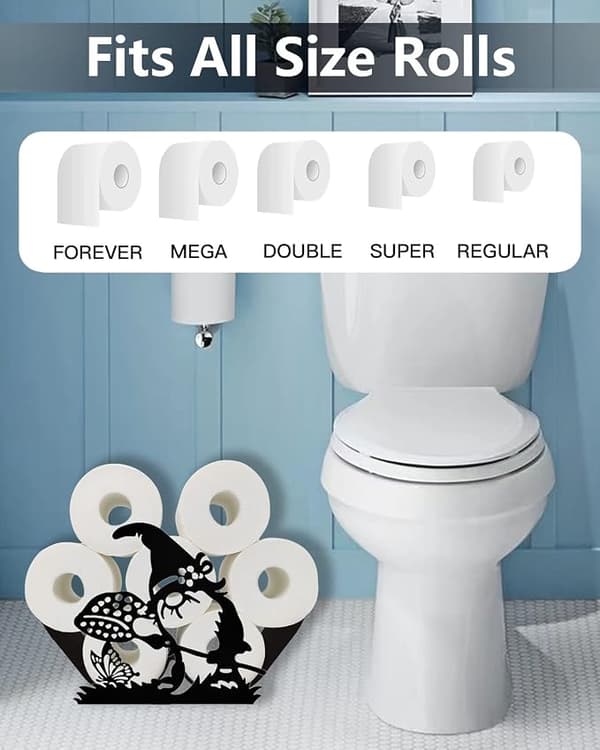 Nisse dekorativ toiletrulleholder papirhåndklæde opbevaring sort