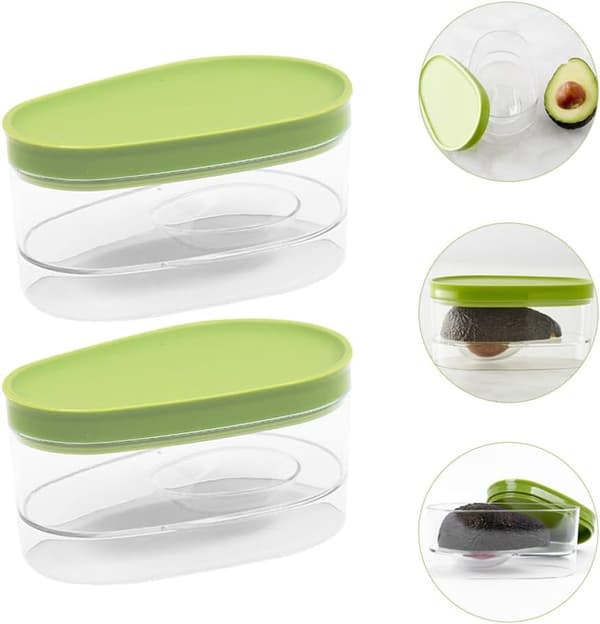 2 stk. Avocado Keeper Transparent Avocado Opbevaringsbeholder Box Avo