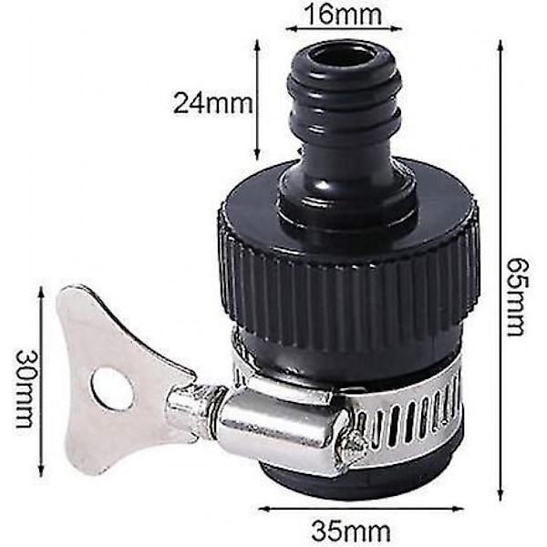 Slangekrantilkobling, Slangekoblinger, Kranadapter for Slange, Blandebatterikran Slangetilkobling (2 stk)