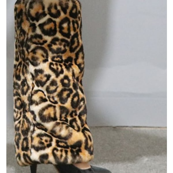 Dame Fur Leg Warmer Vinter Fuzzy Lange Boots Mansjetter Fuzzy Sko Deksel Festdrakt Ferie Festival Ytelse Spill