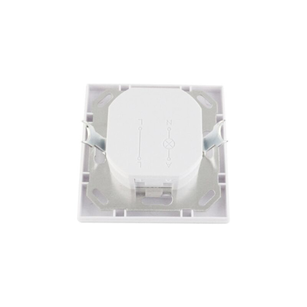 Innendørs bevegelsessensor, innfelt veggmontering, egnet LED, infrarød sensor, programmerbar, rekkevidde 9m/140° 80x80x45mm