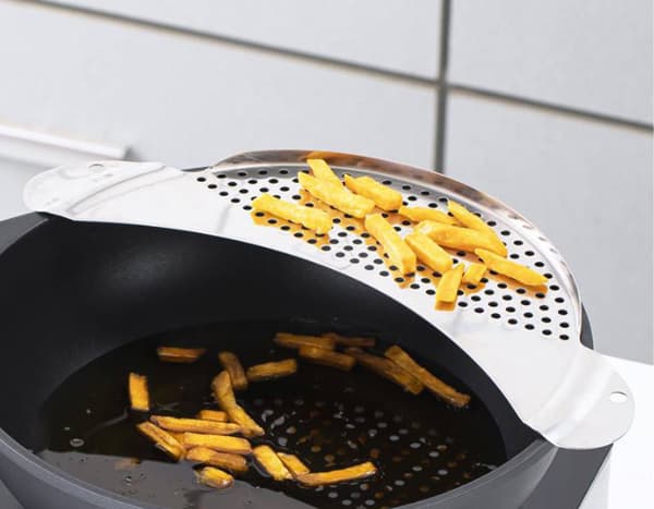 Pot Sil 2 stk Rustfritt Stål Pasta Sil Trakt Sil Klips Sil