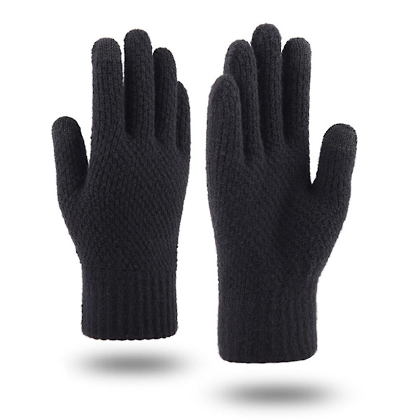 Mænd Vinter Strikkede Uld Handsker Varme Fuld Finger Touch Screen Mi