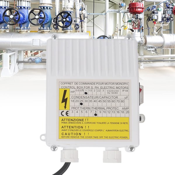 Nedsänkbar vattenpump styrbox inbyggt termiskt skydd vattenpump