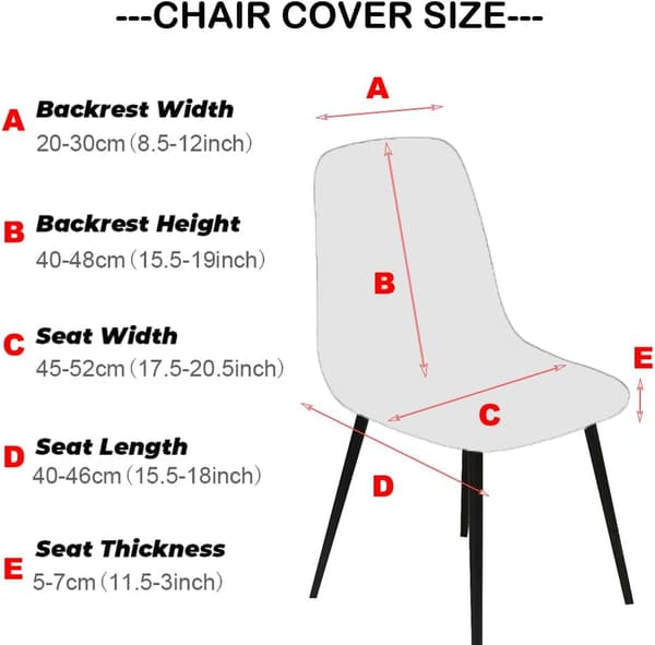 Skandinavisk Stretch Matstolöverdrag, 1 2 4 6 8 ST Diagonal Universal Elastiskt Stolsöverdrag för Vardagsrum, Kök, Sovrum Heminredning (1st, Chri