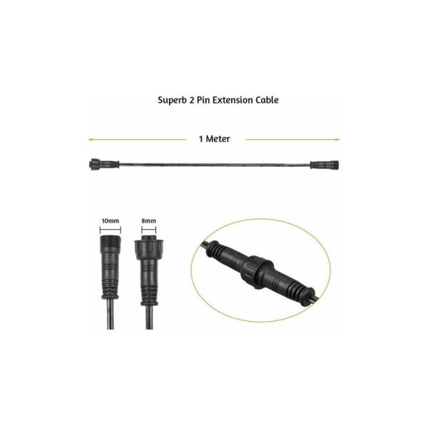 Extension Cable, 5 Pack, For LED Downlights, Waterproof IP67, 1M