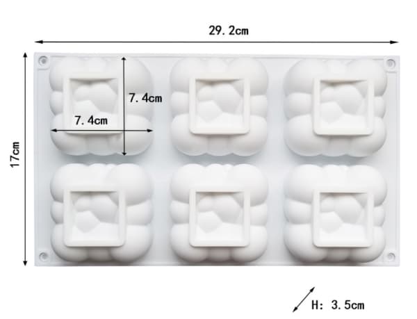 Silikonkakeform Skyform Boble Silikonform Egnet for å Lage Moussekake