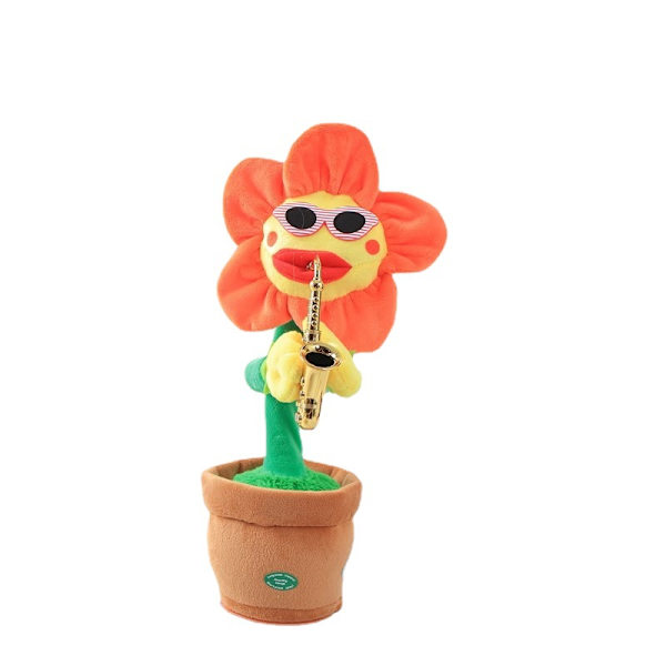 Dansande blomma musik sjungande och dansande solros mjuk plysch kreativ
