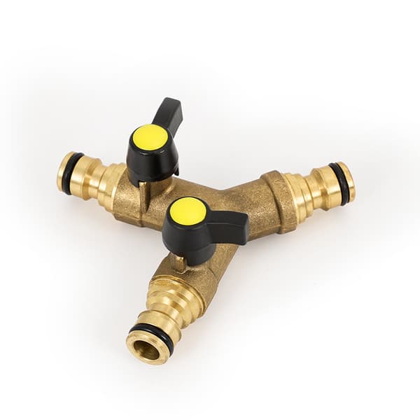 1/2\" Rørkugleventil Y-formet Messingfitting 2-vejs 3-vejs konnektor