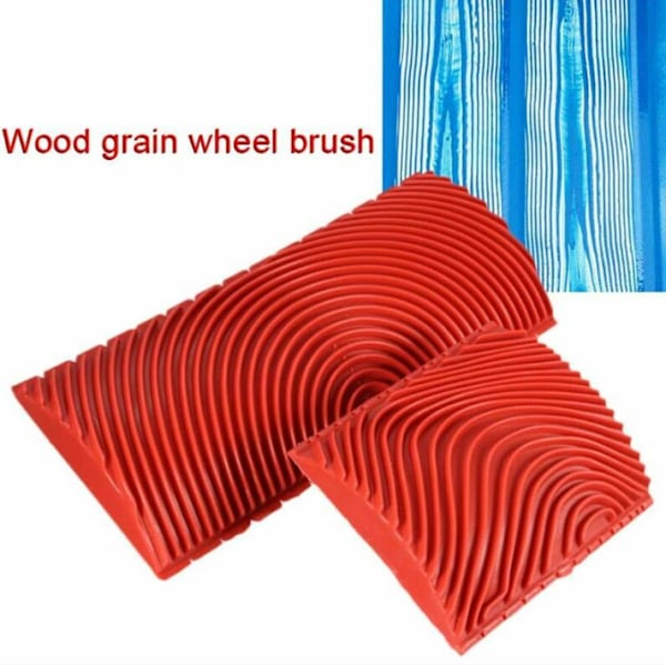 Imitation Trä Ådring Verktyg Målning Effekt DIY Väggdekoration Verktyg 3 Tum 6 Tum, Silikon Roller Borste Ådring Hem Verktyg Trä Ådringsborste