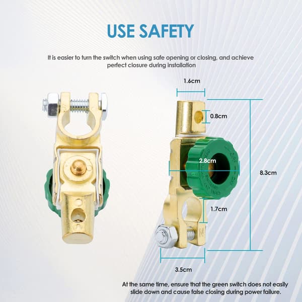 Pcs Universal 12V 400A Batteribryterterminal Batteri Avbryter Kill Switch for Bil Lastebil Båt Kjøretøy