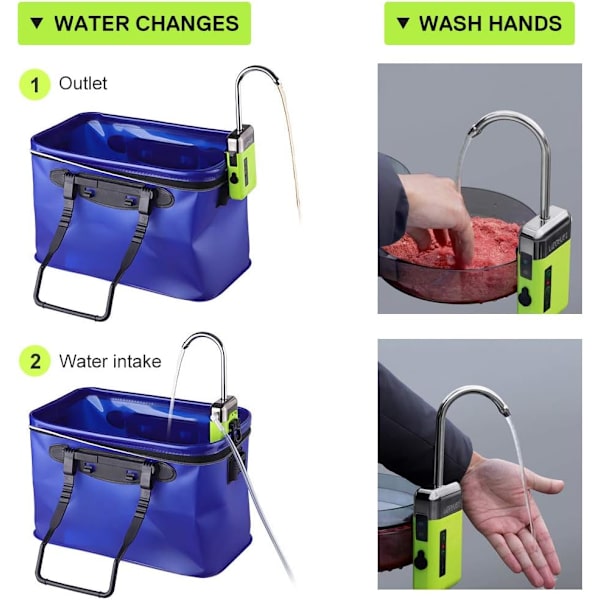 Utomhus bärbar miniluftpump luft syrepump med luftstenrör