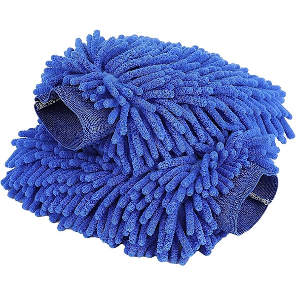 Mikrokuituiset Chenille-autonpesuhanskat, 2 kpl Chenille-puhdistushanskat, Auton Cl