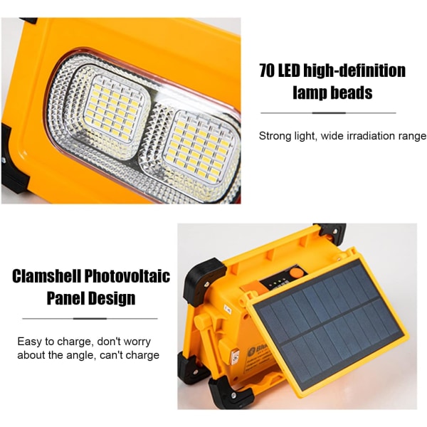 Byggeplads LED Floodlight Genopladelig 80W 5000LM Lightwei