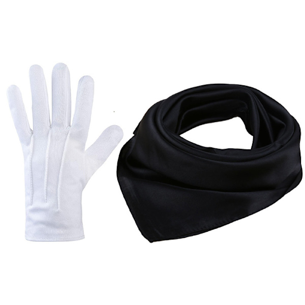 1950-talets set chiffong halsduk för kattögonformade glasögon bandana slips huvudbonad