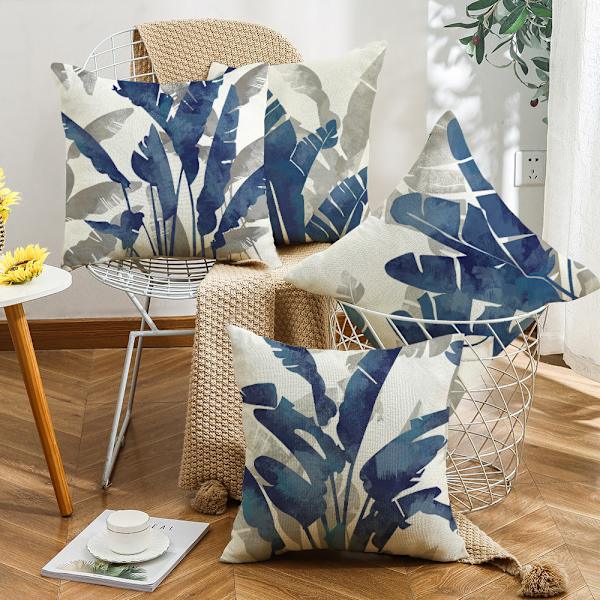 Set med 4 stycken enkla kuddfodral 45 x 45 cm, Kuddfodral för