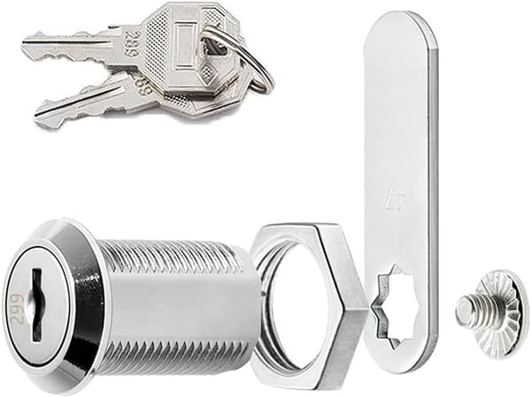 2-pack brevlåslås 30 mm säkerhetslås - möbellås - kamcylinder med