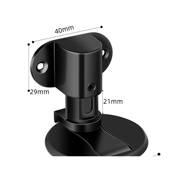 Magnetisk dørstopper, justerbar, heavy duty, børstet rustfrit stål