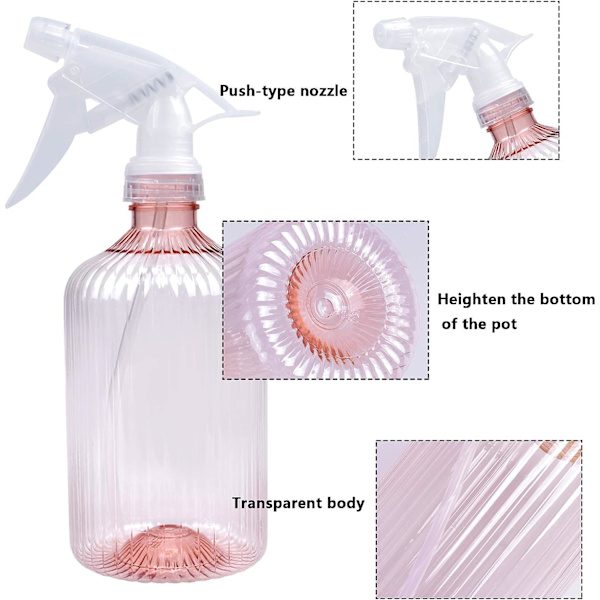 2 st 500 ml tom sprayflaska, sprayflaskor spray plastflaska
