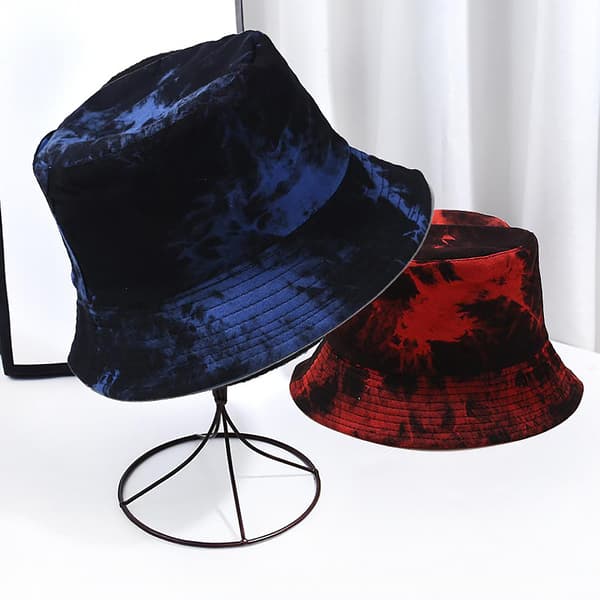 Fiskerhat Tie-dye Solbeskyttelse Bomuld Unisex Bøllehat Til Rejser