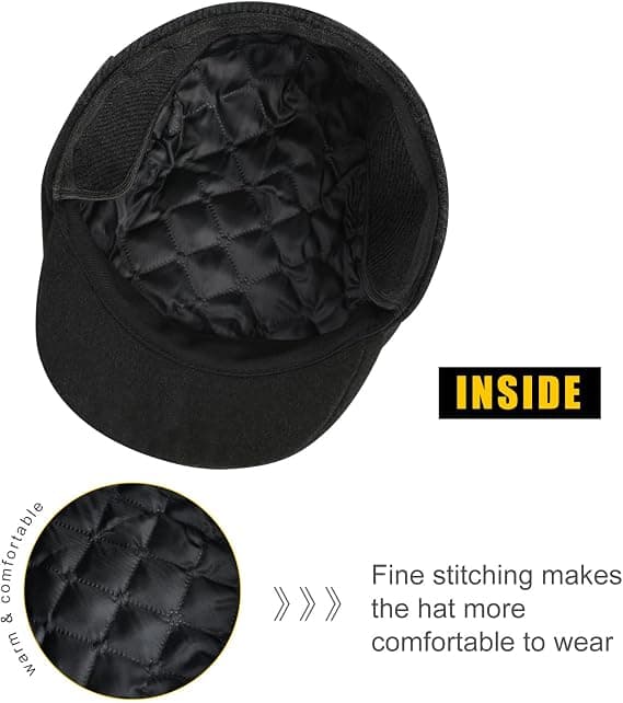 Miesten säädettävä litteä barettilakki Baker Boy Hat Flat Caps Syksy Talvi