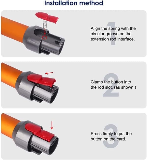 Rengjøringshode-klips for Dyson V7 V8 V10 V11 V15 støvsuger Repl