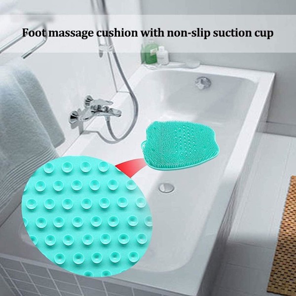 Silikone Fodbørste Scrubber Massager Brusebadsbørste Fødder Dyb Rens Eksfoliering Spa Øg Cirkulation