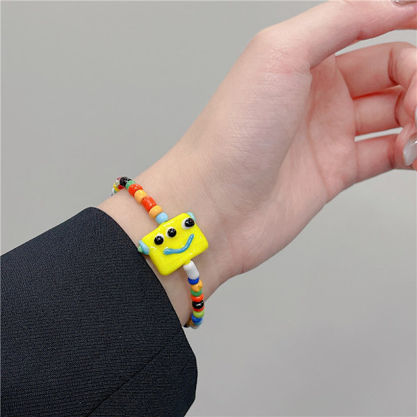 3 st sommarfärgade små monster blomsterarmband Indie handgjorda