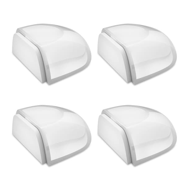 Dörrstopp, Set med 4 Transparenta Dörrstopp och Stopp Adhesive