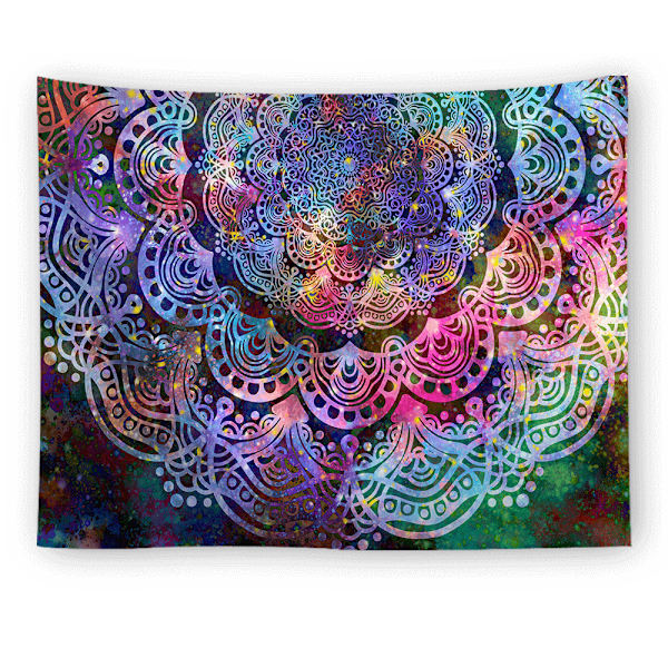 1pc Mandala Gobeläng Vägg Hängande Filt Färgglad Vägg Gobeläng