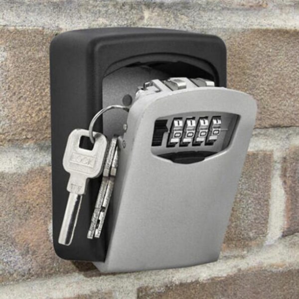 1 styks udendørs nøgleboks - vægmonteret husnøgleopbevaringsboks - Ke